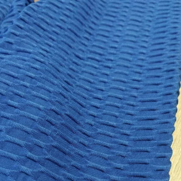 SHEIN Blue Textured Leggings - Picture 9 of 10